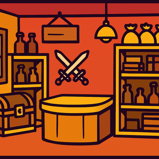 Shop background.
In-Game asset.  2d.  High contrast.  No shadows