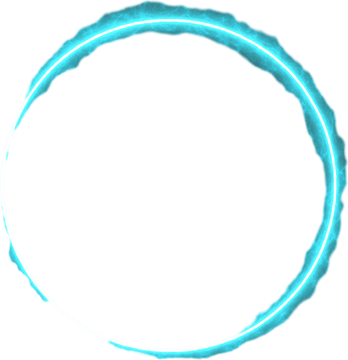 A thin expanding ring with energy distortion

```
- Outer ring: 4-6 pixels thick, bright cyan (#00FFFF)
- Inner ring: 2-3 pixels thick, white (#FFFFFF) 
- Ring thickness: Tapers from thick to thin as it expands
- Transparency: Ring itself at 80% opacity
- Background: Completely transparent
- Edge treatment: Soft anti-aliased edges, slight glow effect
- Optional: Subtle "energy crackle" texture within the ring.
In-Game asset.  2d.  High contrast.  No shadows