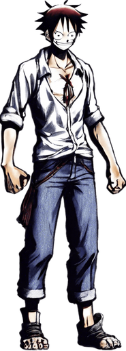 Replace the man with Monkey D. Luffy