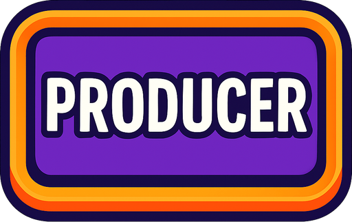 PRODUCER BUTTON.
In-Game asset.  2d.  High contrast.  No shadows