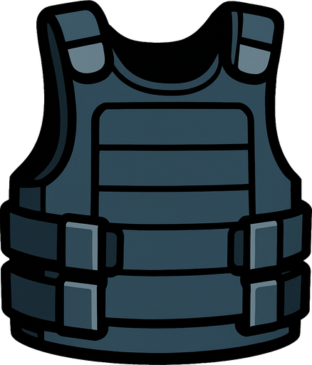 bulletproof armor.
In-Game asset.  2d.  High contrast.  No shadows