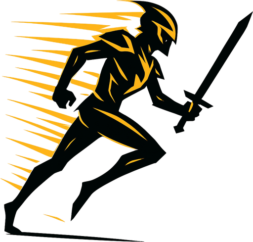 fast and slim warrior to represent speed.
In-Game asset.  2d.  High contrast.  No shadows