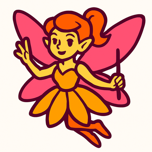 Fée.
In-Game asset.  2d.  High contrast.  No shadows