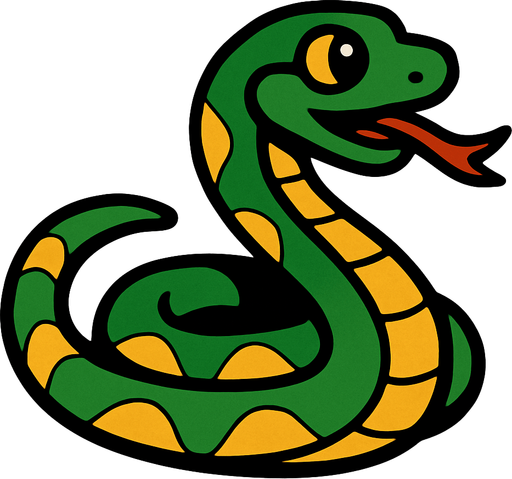 Snake.
In-Game asset.  2d.  High contrast.  No shadows
