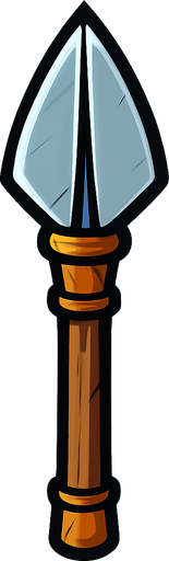 Mızrak.
In-Game asset.  2d.  High contrast.  No shadows