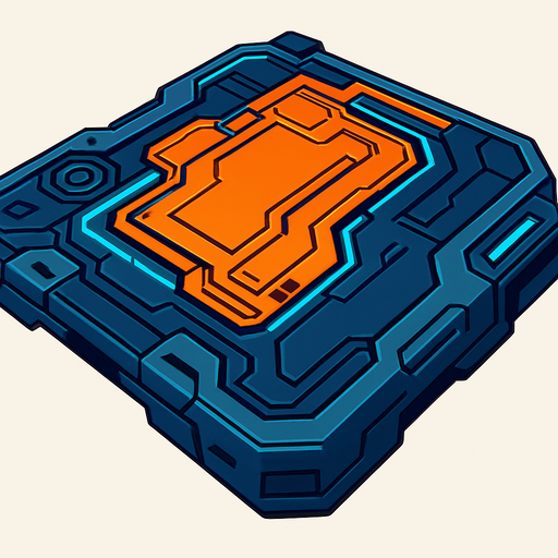 futuristic robotic ground.
In-Game asset.  2d.  High contrast.  No shadows
