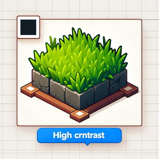 Block like a grass.
Single Game Texture. In-Game asset. 2d. Blank background. High contrast. No shadows.