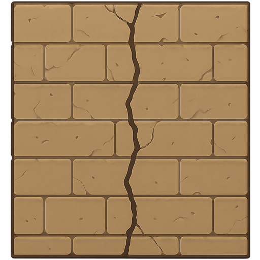 a wall. No background. Transparent background. Blank background. No shadows. 2d. In-Game asset. flat