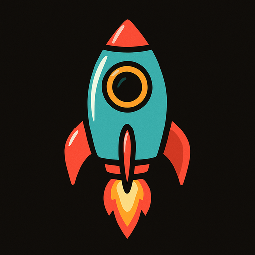 Rocketship.
In-Game asset.  2d.  High contrast.  No shadows