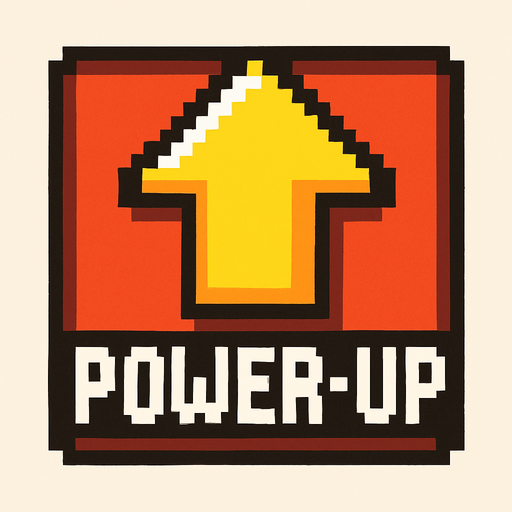 Pixelart power up item.
In-Game asset.  2d.  High contrast.  No shadows