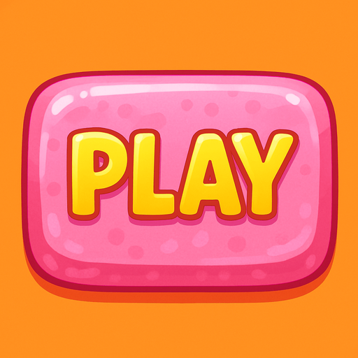 Make the button background pink, like marshmallows, bright as if sunlight is hitting it.
In-Game asset.  2d.  High contrast.  No shadows