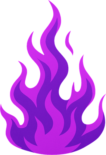 Mor ateş.
In-Game asset.  2d.  High contrast.  No shadows