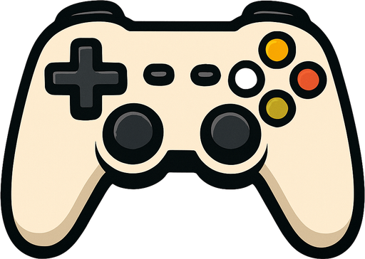 gamepad photo.
In-Game asset.  2d.  High contrast.  No shadows