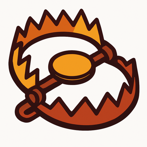 bear trap 1d.
In-Game asset.  2d.  High contrast.  No shadows