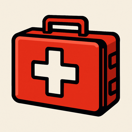A health kit.
In-Game asset.  2d.  High contrast.  No shadows