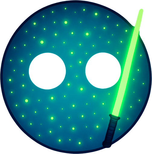 eline parlak yeşil bir kılıç ekle