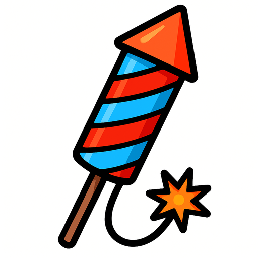 firework.
In-Game asset.  2d.  High contrast.  No shadows