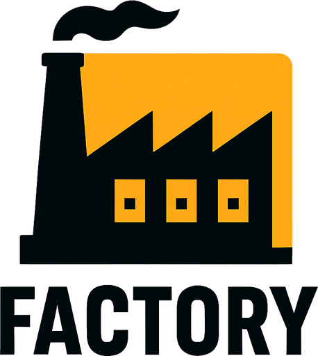 Fabrika logosu.
In-Game asset.  2d.  High contrast.  No shadows