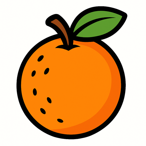 Orange.
In-Game asset.  2d.  High contrast.  No shadows