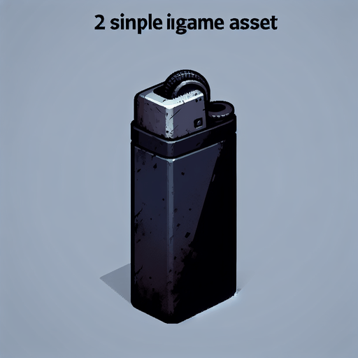 a simple dirty, dark and eerie lighter.
Single Game Texture. In-Game asset. 2d. Blank background. High contrast. No shadows.