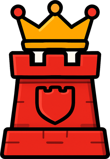 King tower red.
In-Game asset.  2d.  High contrast.  No shadows