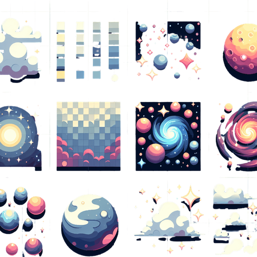 придумай необычное препятсвие для игры, с небесной тематикой.
Single Game Texture. In-Game asset. 2d. Blank background. High contrast. No shadows.