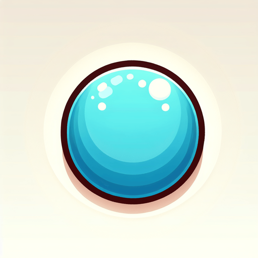 cartoon light blue circle.
Single Game Texture. In-Game asset. 2d. Blank background. High contrast. No shadows.