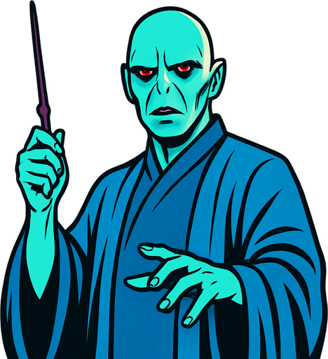 Lord Voldemort.
In-Game asset.  2d.  High contrast.  No shadows
