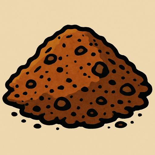 dirt.
In-Game asset.  2d.  High contrast.  No shadows