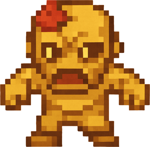 Zombie de oro , pixelart