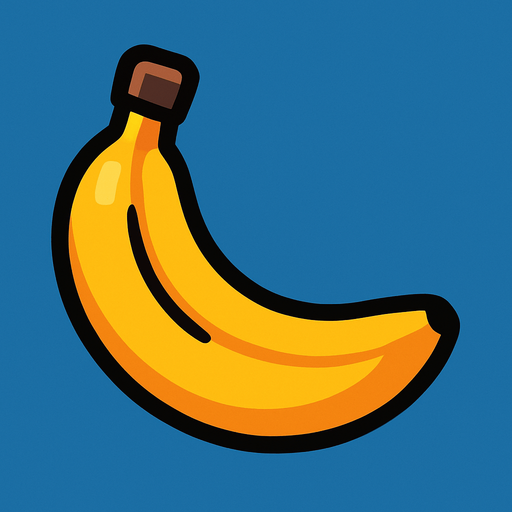Banana.
In-Game asset.  2d.  High contrast.  No shadows