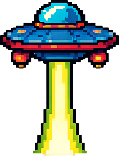 Retro tarzı 2D Uzay Gemisi Işını.
In-Game asset.  2d.  High contrast.  No shadows