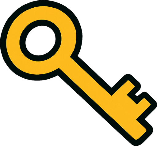 Key.
In-Game asset.  High contrast.  No shadows. 2d