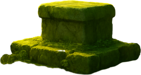 A mystical medieval forest glade with ancient trees, golden sunlight filtering through leaves, stone altar covered in moss, enchanted and sacred atmosphere, realistic.
In-Game asset.  2d.  High contrast.  No shadows