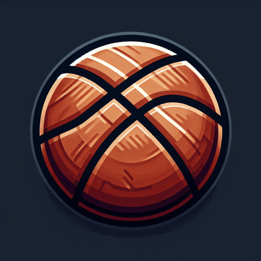 篮球，2D.
Single Game Texture. In-Game asset. 2d. Blank background. High contrast. No shadows.