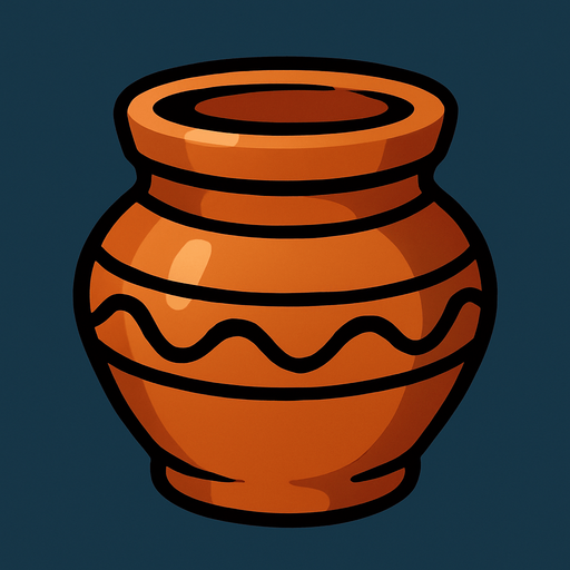 Pot.
In-Game asset.  2d.  High contrast.  No shadows