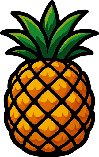 Ananas.
In-Game asset.  2d.  High contrast.  No shadows