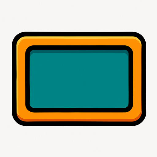 Rectangle.
In-Game asset.  2d.  High contrast.  No shadows