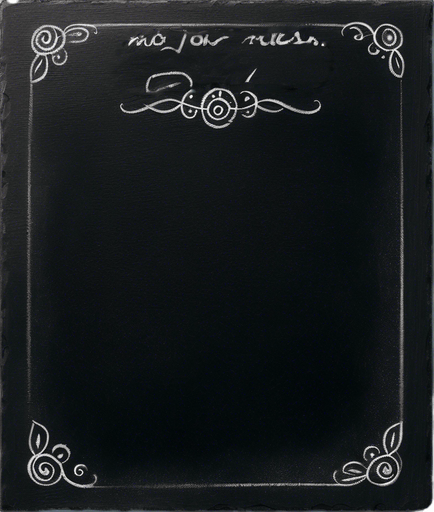 "RULES" handwritten in chalk