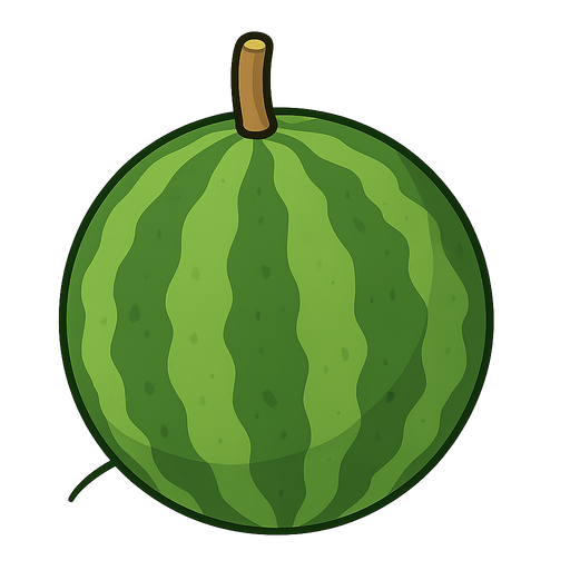 watermelon
. No background. Transparent background. Blank background. No shadows. 2d. In-Game asset. flat