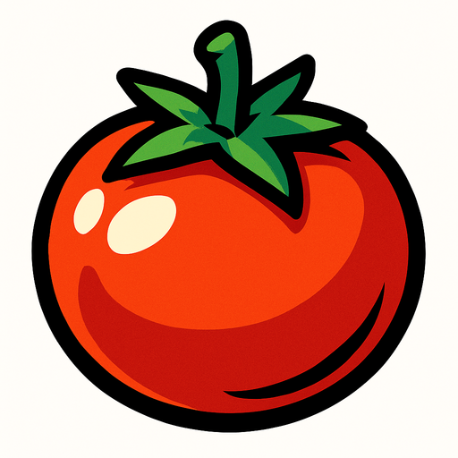 tomato.
In-Game asset.  2d.  High contrast.  No shadows
