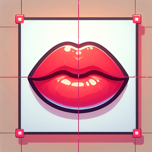 cartoon lips.
Single Game Texture.  In-Game asset.  2d.  Blank background.  High contrast.  No shadows