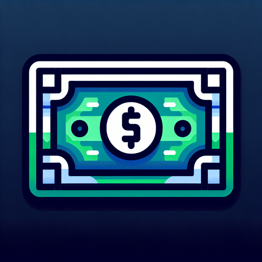 create a green and blue money.
Single Game Texture.  In-Game asset.  2d.  Blank background.  High contrast.  No shadows