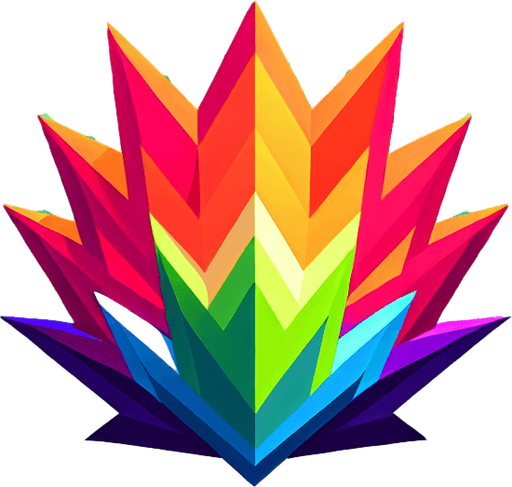 Colorful powerup.
Single Game Texture. In-Game asset. 2d. Blank background. High contrast. No shadows.