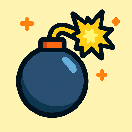 A 2D bomb in the style of Survivor.io, made by HABBY PTE. LTD..
In-Game asset.  2d.  High contrast.  No shadows