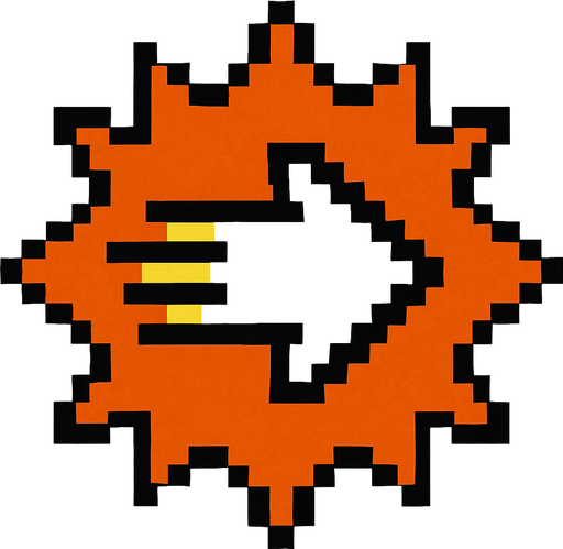 Powerup speed boost 2d pixilated topdown.
In-Game asset.  2d.  High contrast.  No shadows