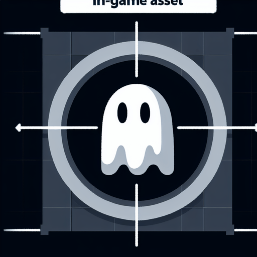 A single Ghosts.
Single Game Texture. In-Game asset. 2d. Blank background. High contrast. No shadows.