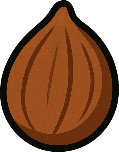 Brown Seed.
In-Game asset.  2d.  High contrast.  No shadows. Very simple