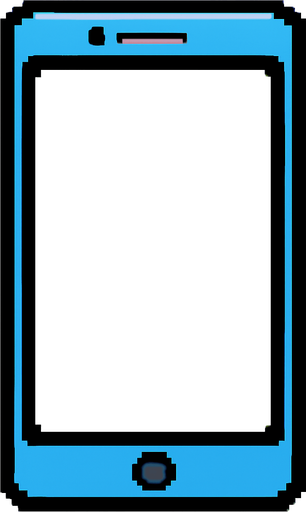 pixel phone frame.
In-Game asset.  2d.  High contrast.  No shadows