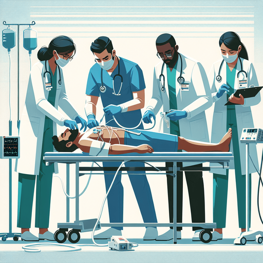 An image of doctors saving a person from an emergency situation.
Single Game Texture. In-Game asset. 2d. Blank background. High contrast. No shadows.